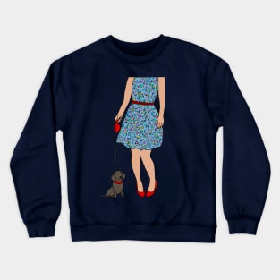 Daschund Walkies Crewneck Sweatshirt